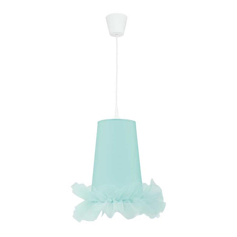 Duolla - Kinder hanglamp aan een koord BALLET 1xE27/40W/230V diameter 21 cm blauw