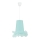Duolla - Kinder hanglamp aan een koord BALLET 1xE27/40W/230V diameter 21 cm blauw
