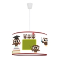 Duolla - Kinder hanglamp aan een koord OWLS MULTI 1xE27/15W/230V diameter 35 cm