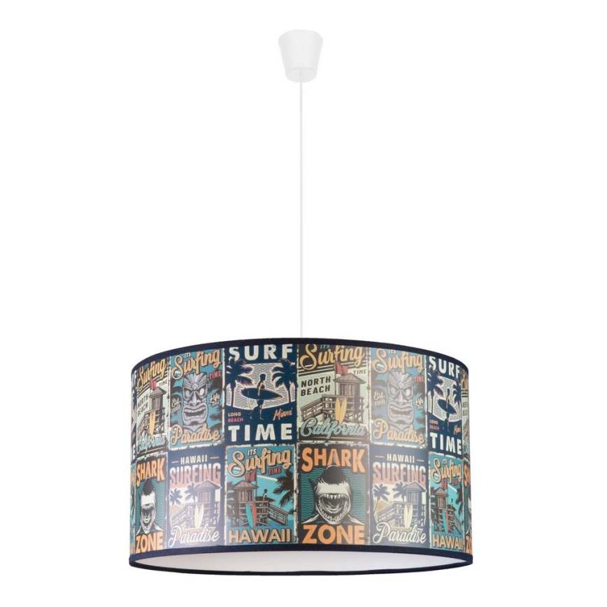 Duolla - Kinder hanglamp aan een koord PRINT M 1xE27/40W/230V diameter 35 cm affiches