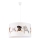 Duolla - Kinder hanglamp aan een koord PRINT M 1xE27/40W/230V diameter 35 cm dieren