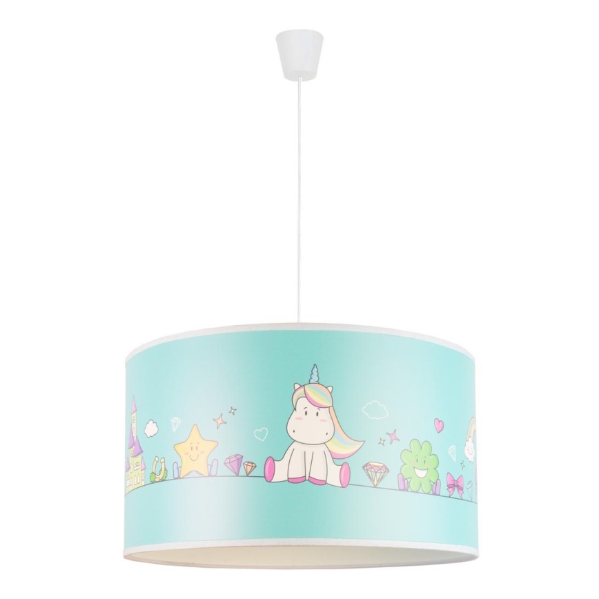 Duolla - Kinder hanglamp aan een koord UNICORN 1xE27/15W/230V diameter 35 cm