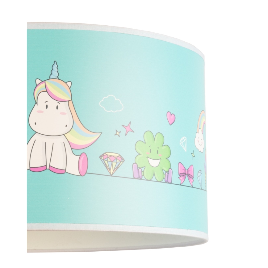 Duolla - Kinder hanglamp aan een koord UNICORN 1xE27/15W/230V diameter 35 cm