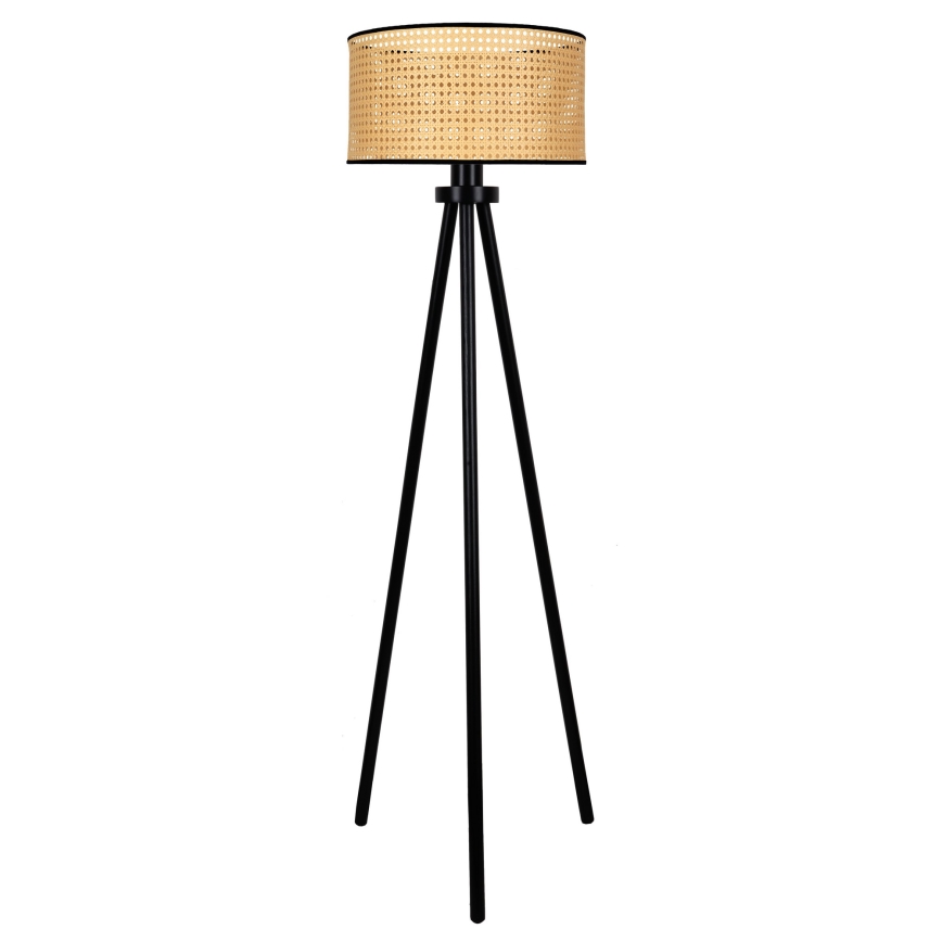 Duolla - Lampadaire ROLLER 1xE27/15W/230V d. 45 cm rotin/noir