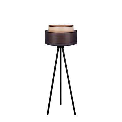 Duolla - Lampadaire WOOD BOHO 1xE27/15W/230V d. 45 cm noir/beige