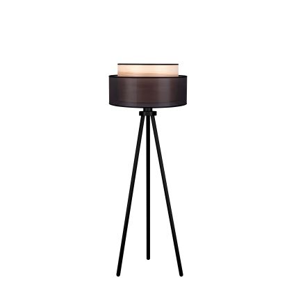 Duolla - Lampadaire WOOD BOHO 1xE27/15W/230V d. 45 cm noir/beige