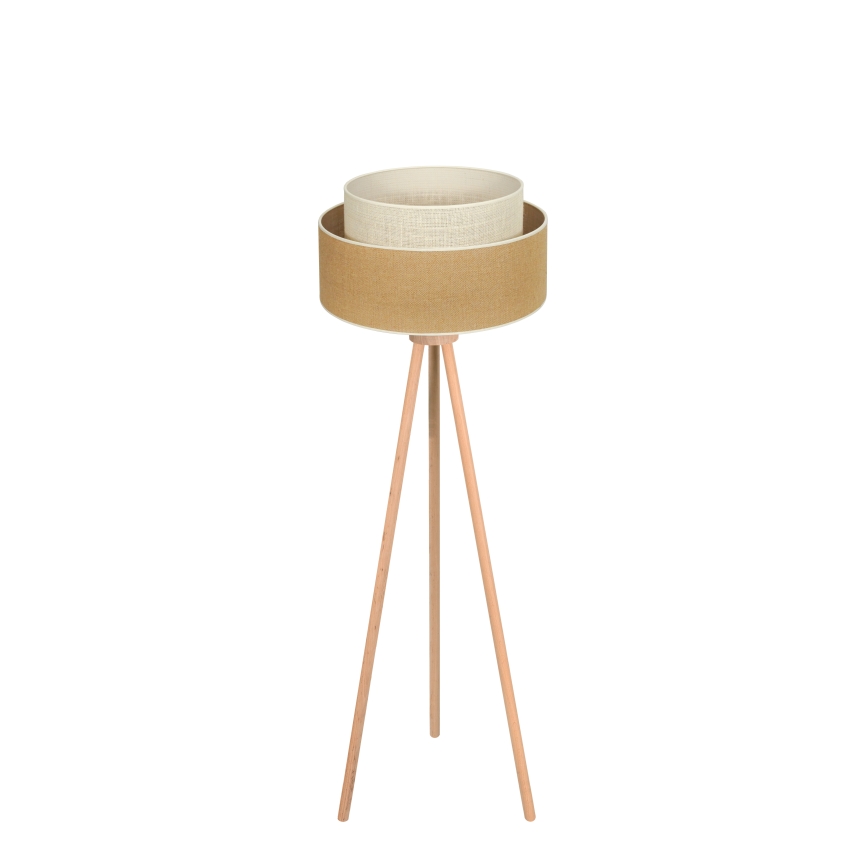 Duolla - Lampadaire YUTE BOHO 1xE27/15W/230V d. 45 cm marron/crème