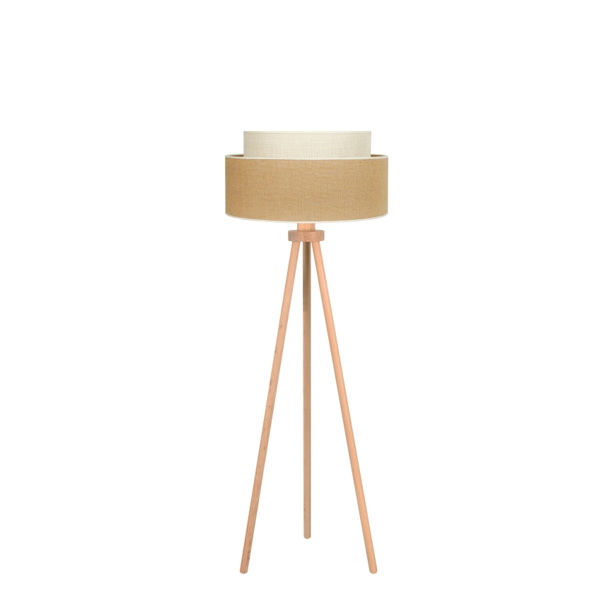 Duolla - Lampadaire YUTE BOHO 1xE27/15W/230V d. 45 cm marron/crème