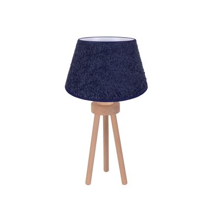 Duolla - Lampe de table BOUCLE 1xE27/15W/230V d. 28 cm bleu/bois
