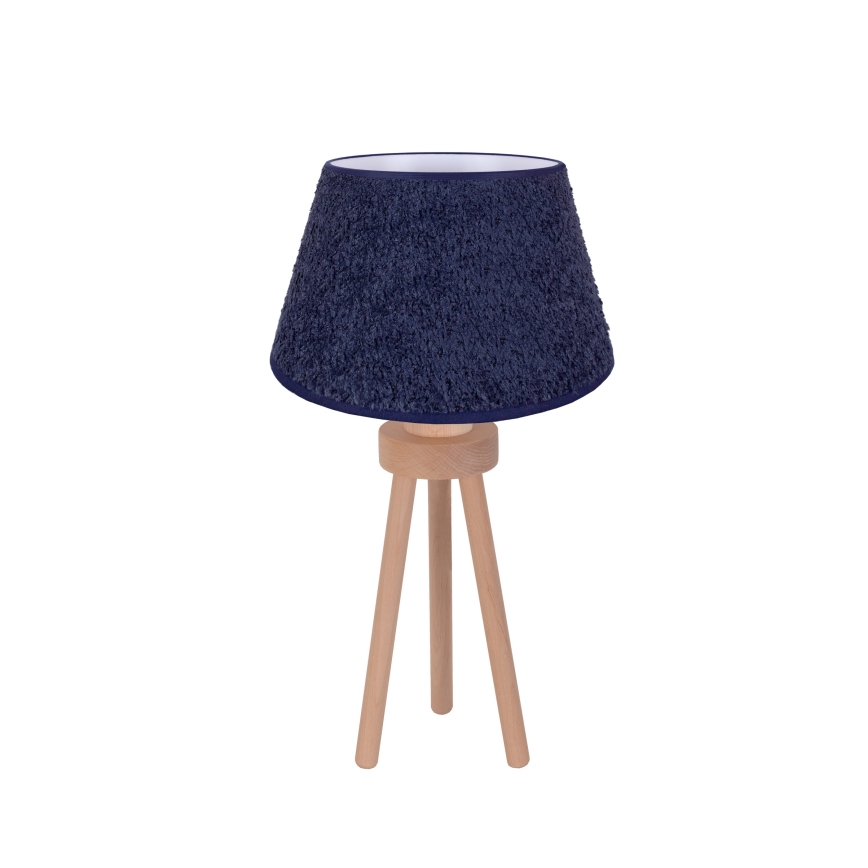 Duolla - Lampe de table BOUCLE 1xE27/15W/230V d. 28 cm bleu/bois
