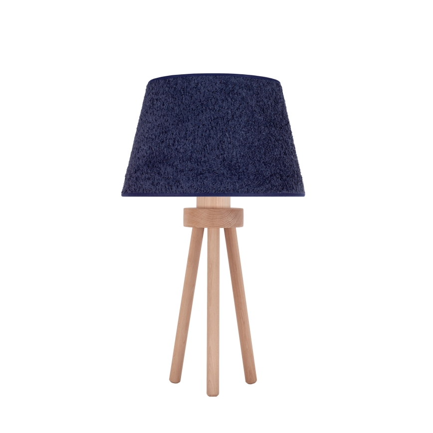 Duolla - Lampe de table BOUCLE 1xE27/15W/230V d. 28 cm bleu/bois