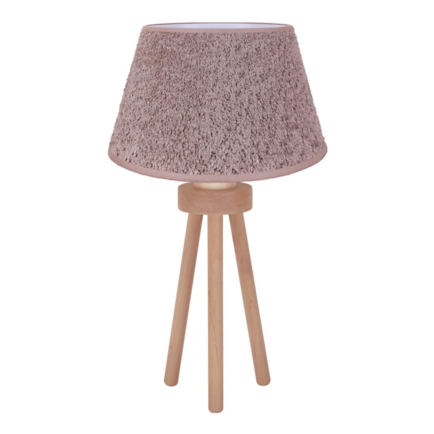Duolla - Lampe de table BOUCLE 1xE27/15W/230V d. 28 cm marron/bois