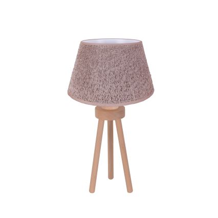 Duolla - Lampe de table BOUCLE 1xE27/15W/230V d. 28 cm marron/bois
