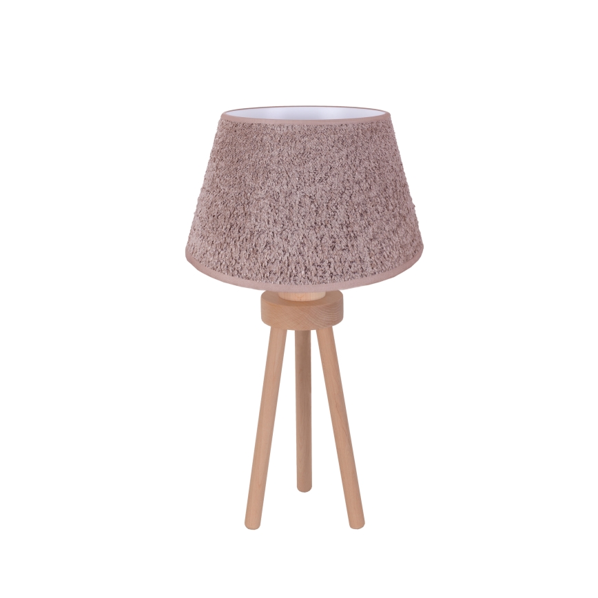 Duolla - Lampe de table BOUCLE 1xE27/15W/230V d. 28 cm marron/bois