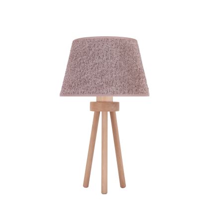 Duolla - Lampe de table BOUCLE 1xE27/15W/230V d. 28 cm marron/bois