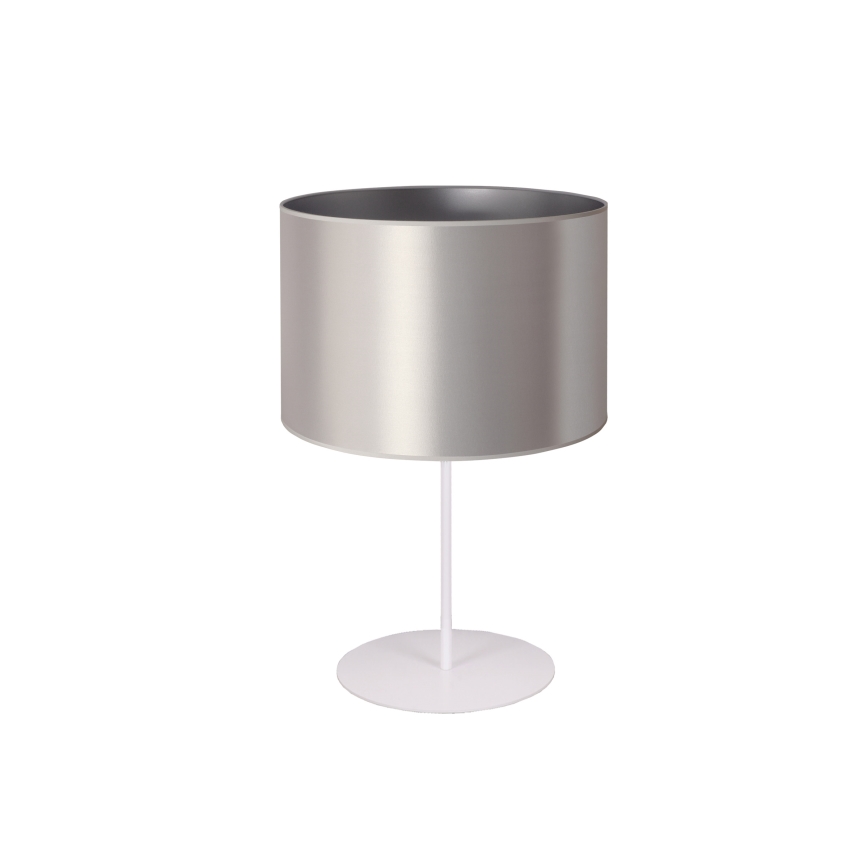 Duolla - Lampe de table CANNES 1xE14/15W/230V d. 20 cm argent/blanc