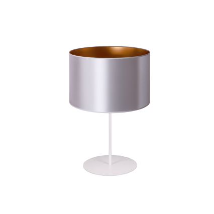 Duolla - Lampe de table CANNES 1xE14/15W/230V d. 20 cm argent/cuivre/blanc