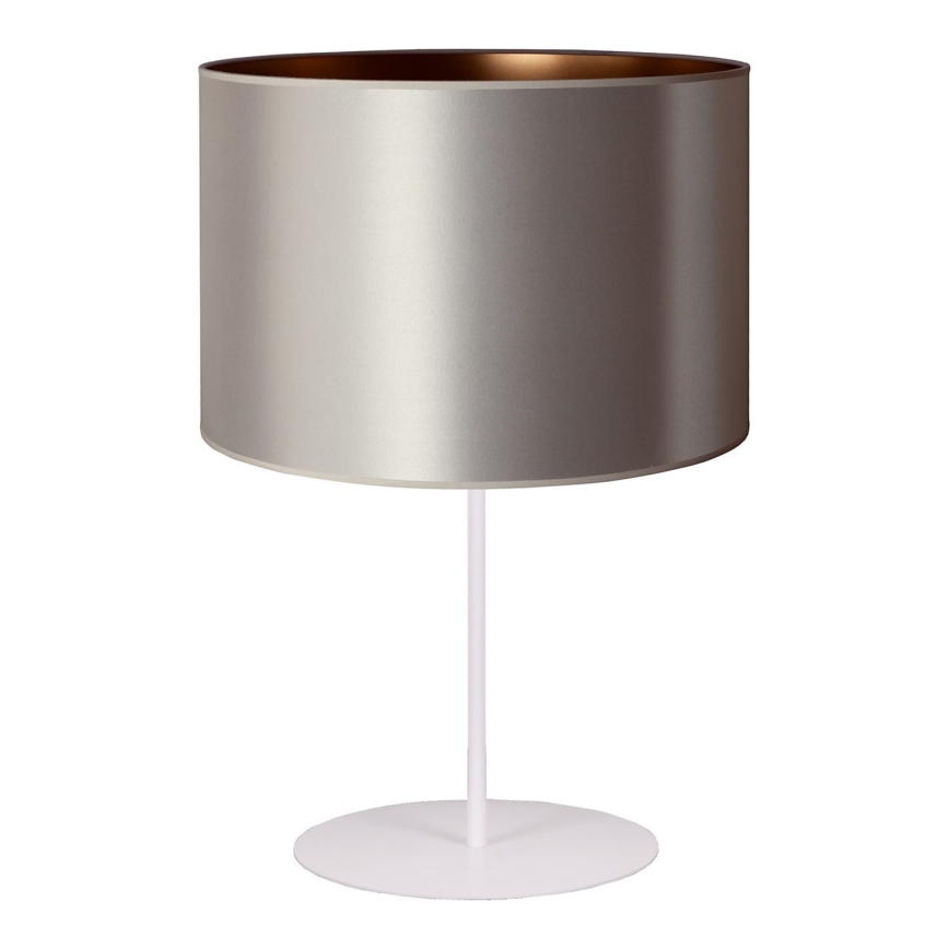 Duolla - Lampe de table CANNES 1xE14/15W/230V d. 20 cm argent/cuivre/blanc