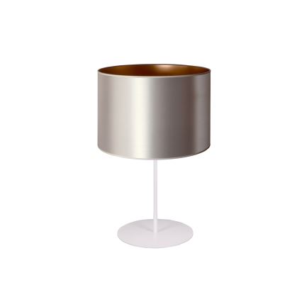 Duolla - Lampe de table CANNES 1xE14/15W/230V d. 20 cm argent/cuivre/blanc