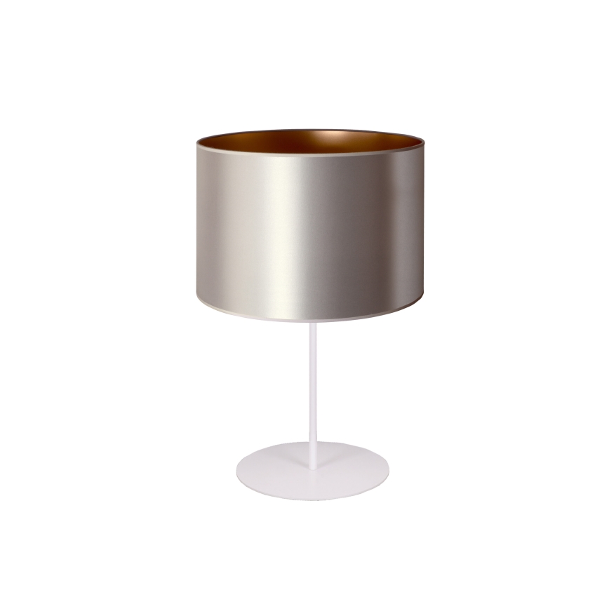 Duolla - Lampe de table CANNES 1xE14/15W/230V d. 20 cm argent/cuivre/blanc