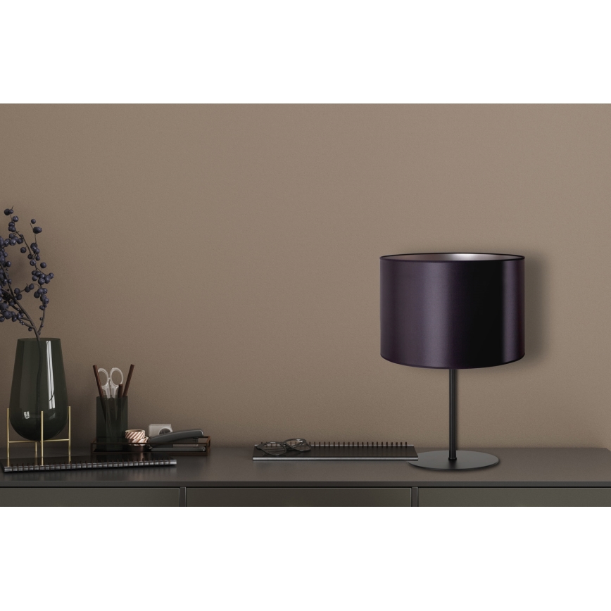 Duolla - Lampe de table CANNES 1xE14/15W/230V d. 20 cm noir/argent