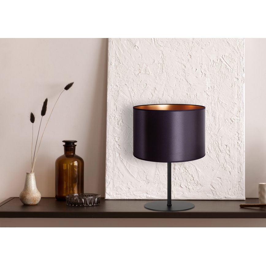 Duolla - Lampe de table CANNES 1xE14/15W/230V d. 20 cm noir/cuivre
