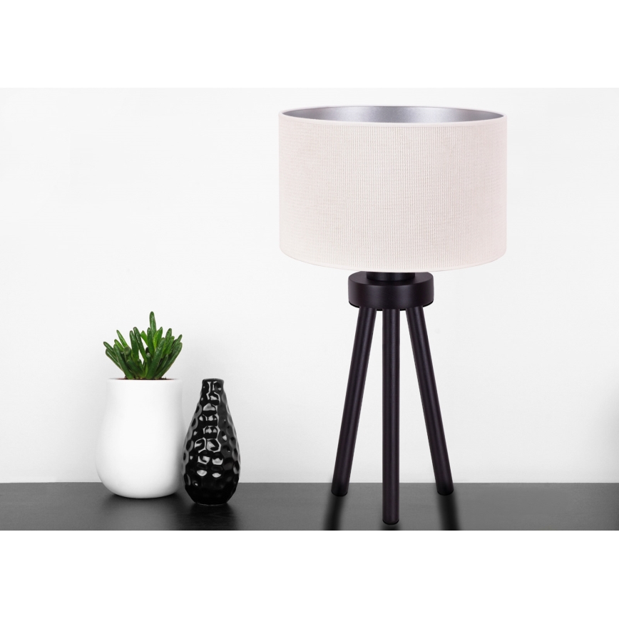 Duolla - Lampe de table LYON 1xE27/15W/230V d. 30 cm crème