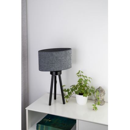 Duolla - Lampe de table OVAL 1xE27/15W/230V d. 30 cm gris
