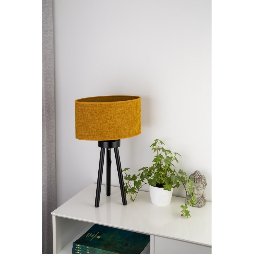 Duolla - Lampe de table OVAL 1xE27/15W/230V d. 30 cm marron