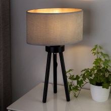 Duolla - Lampe de table OVAL 1xE27/15W/230V gris
