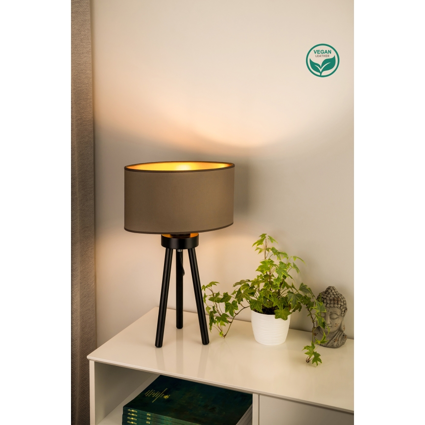 Duolla - Lampe de table OVAL VEGAN 1xE27/15W/230V d. 30 cm beige