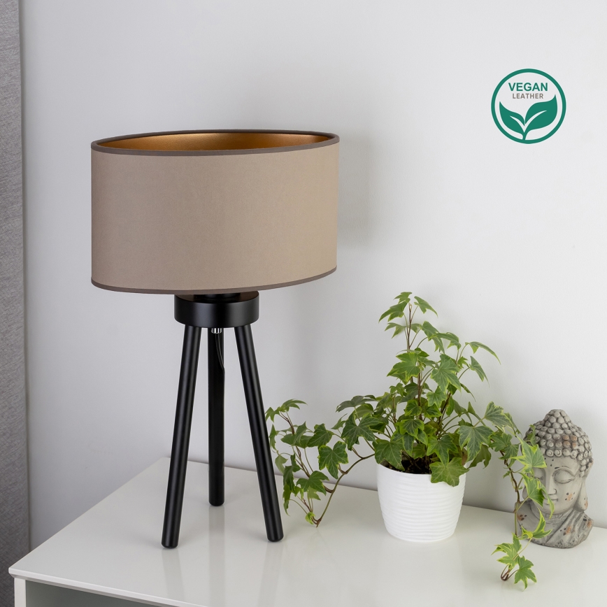 Duolla - Lampe de table OVAL VEGAN 1xE27/15W/230V d. 30 cm beige