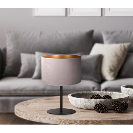 Duolla - Lampe de table ROLLER 1xE14/15W/230V d. 20 cm gris/doré