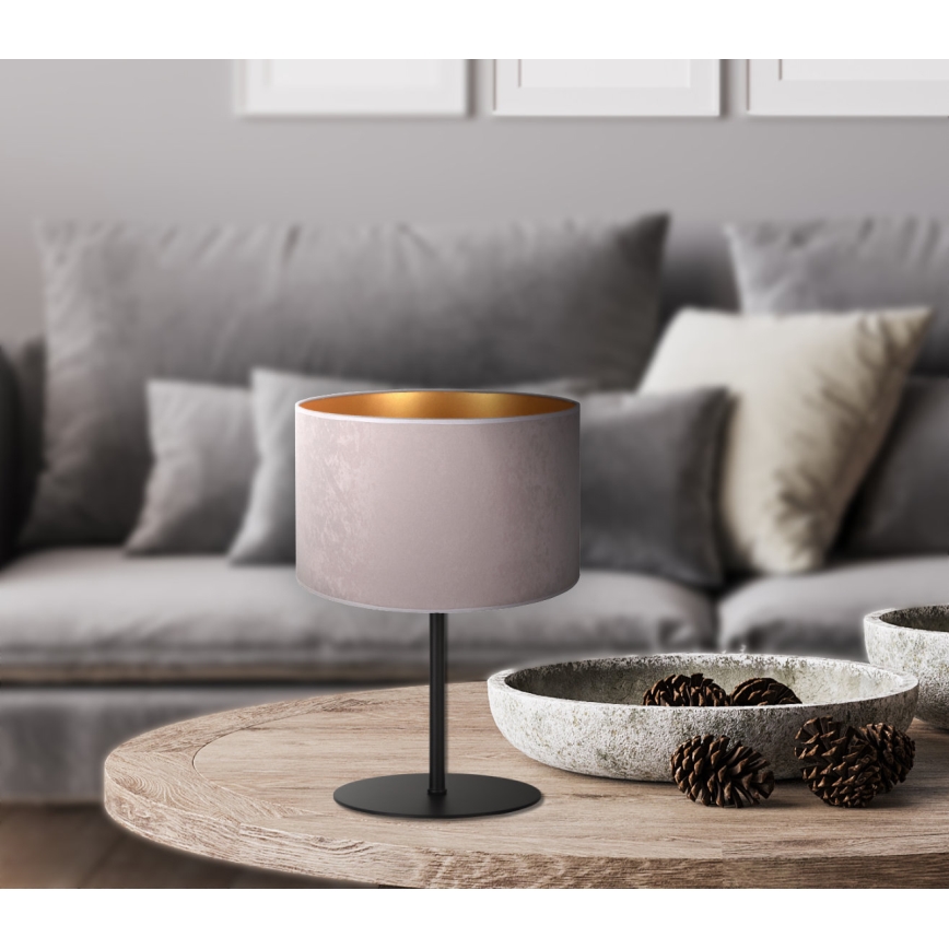 Duolla - Lampe de table ROLLER 1xE14/15W/230V d. 20 cm gris/doré