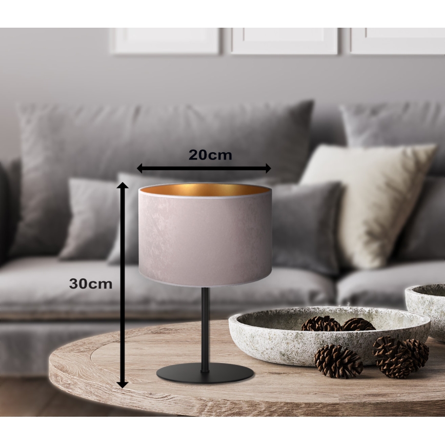Duolla - Lampe de table ROLLER 1xE14/15W/230V d. 20 cm gris/doré