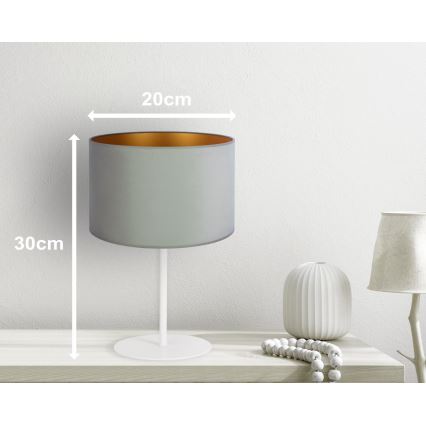Duolla - Lampe de table ROLLER 1xE14/15W/230V d. 20 cm vert clair/doré