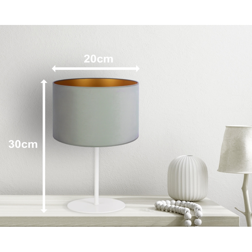 Duolla - Lampe de table ROLLER 1xE14/15W/230V d. 20 cm vert clair/doré