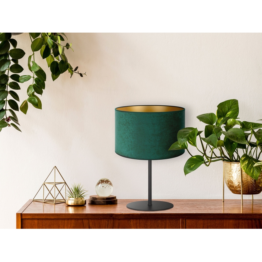 Duolla - Lampe de table ROLLER 1xE14/15W/230V d. 20 cm vert foncé/doré