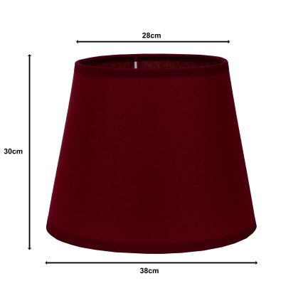 Duolla - Lampenkap voor staande lamp CLASSIC L E27 pr. 38 cm wijnrood
