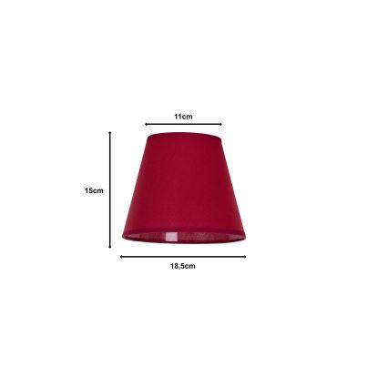 Duolla - Lampenkap voor bureaulamp SOFIA XS E14 pr. 18,5 cm rood