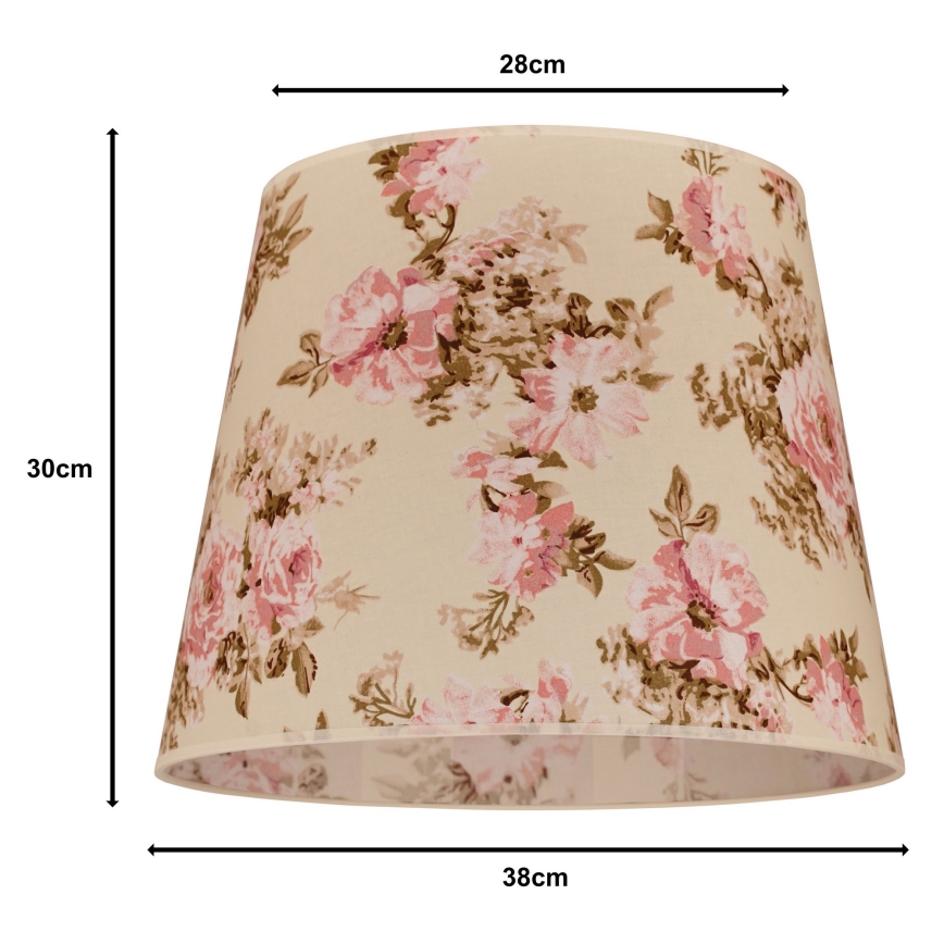 Duolla - Lampenkap voor kroonluchter CLASSIC L E27 diameter 38 cm roze