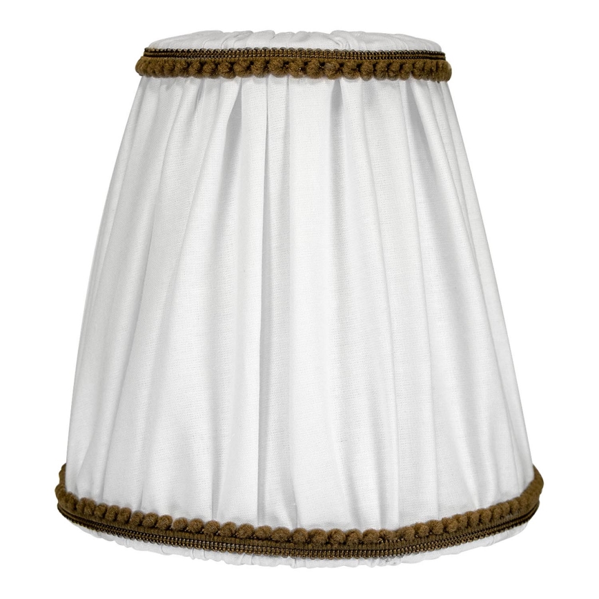 Duolla - Lampenkap voor tafel- en vloerlampen E27 diameter 15 cm wit/bruin