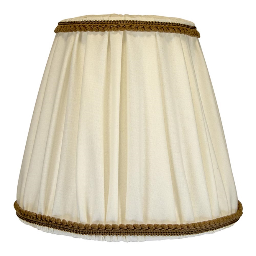 Duolla - Lampenkap voor tafel- en vloerlampen E27 diameter 18,5 cm crème/bruin