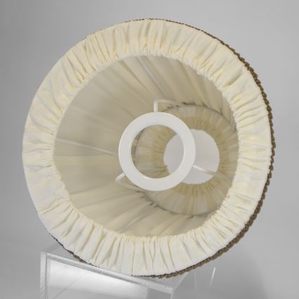 Duolla - Lampenkap voor tafel- en vloerlampen E27 diameter 18,5 cm crème/bruin