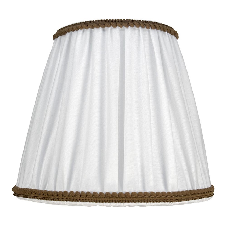 Duolla - Lampenkap voor tafel- en vloerlampen E27 diameter 18,5 cm wit/bruin