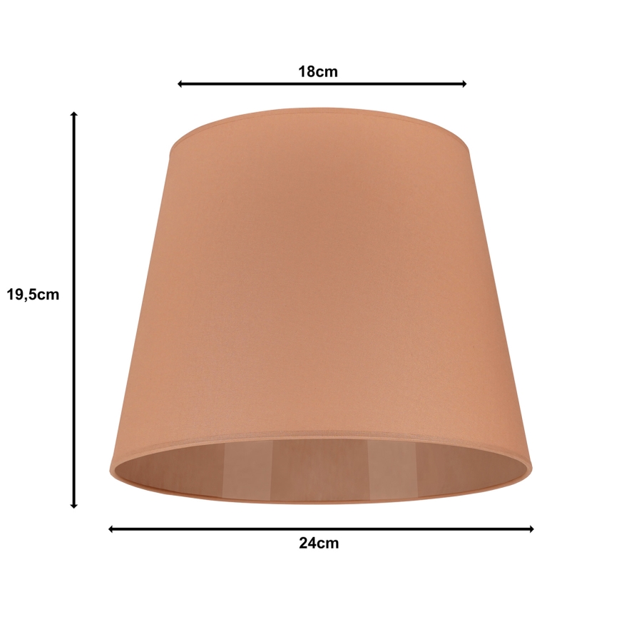 Duolla - Lampenkap voor tafellamp CLASSIC M E27 diameter 24 cm bruin
