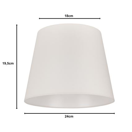 Duolla - Lampenkap voor tafellamp CLASSIC M E27 diameter 24 cm crème