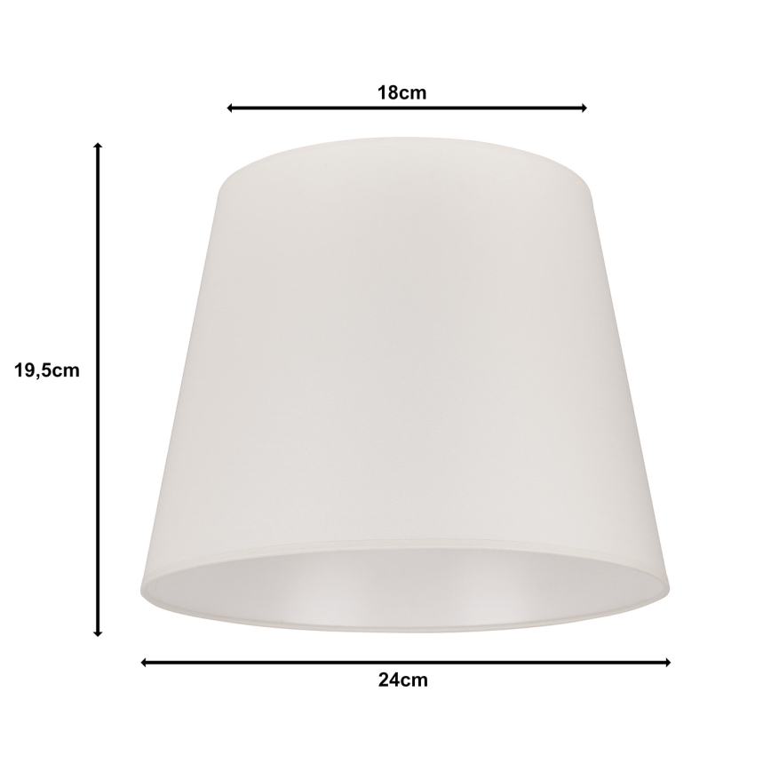 Duolla - Lampenkap voor tafellamp CLASSIC M E27 diameter 24 cm crème
