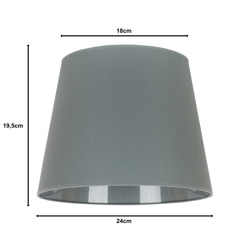 Duolla - Lampenkap voor tafellamp CLASSIC M E27 diameter 24 cm grijs