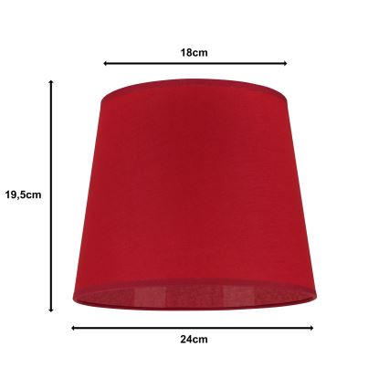 Duolla - Lampenkap voor tafellamp CLASSIC M E27 diameter 24 cm rood